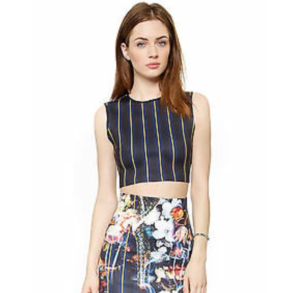 Clover Canton Paisley and pinstripes skirt and top